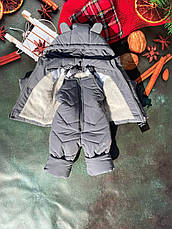 Зимовий дитячий теплий костюм від 1 року розміри 80-86 86-92 92-98 98-104 курточка та штанці, фото 4