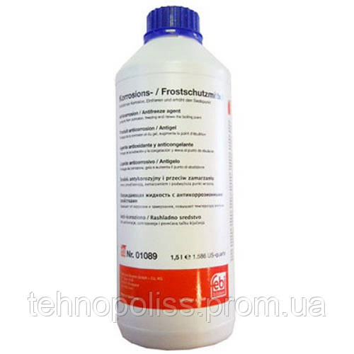 Антифриз FEBI 01089 концентрат синий 1.5 л TO, код: 6721689 (ID ...