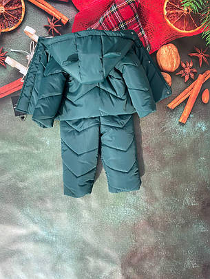 Зимовий дитячий теплий костюм від 1 року розміри 80-86 86-92 92-98 98-104 курточка та штанці, фото 2