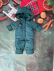 Зимовий дитячий теплий костюм від 1 року розміри 80-86 86-92 92-98 98-104 курточка та штанці, фото 4