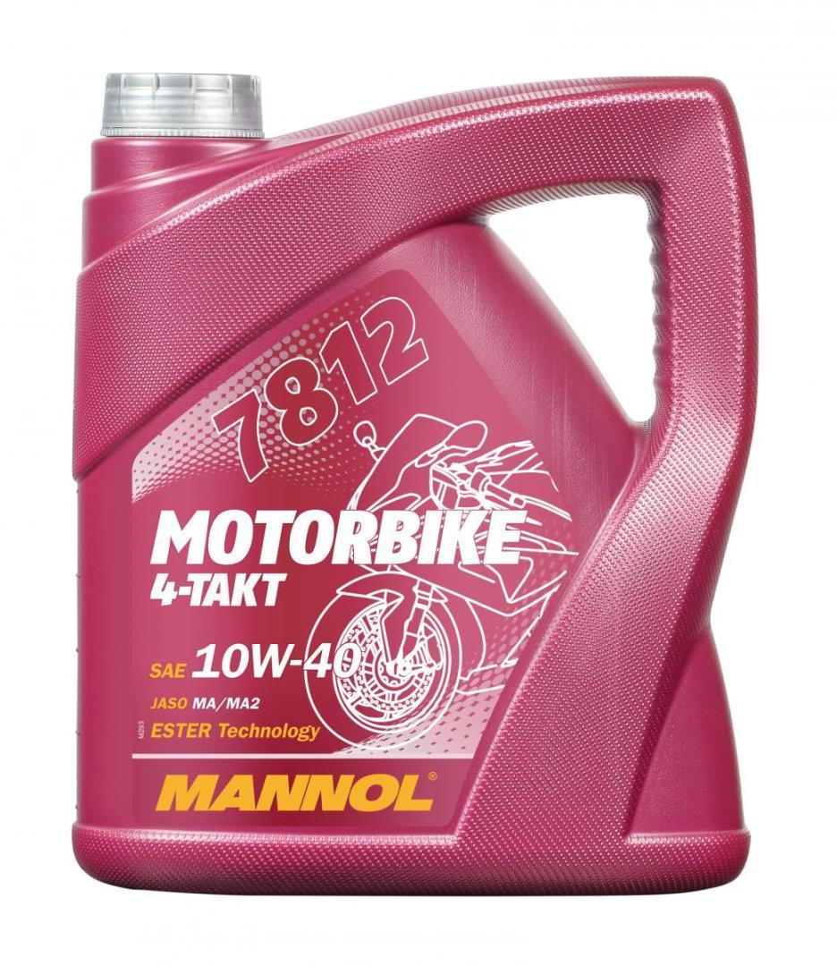 Моторна олива Mannol 4T10W40 4 Л Ester+МА2 синтетична (7812) (API SN)