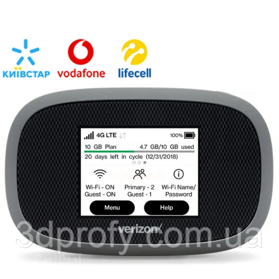 Wifi роутер 4G 3G LTE Novatel Verizon MIFI 8800L Швидкість до 1200 Мбіт/с. Cat.18 Акумулятор 4400 мАг Новий