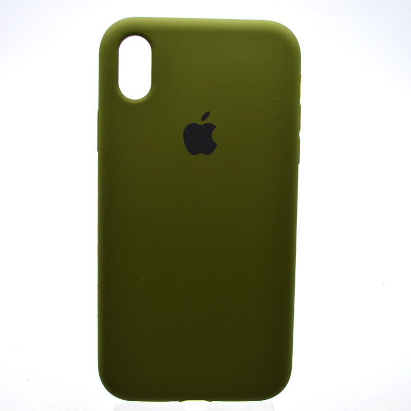 Чохол накладка Silicon Case Full Cover для iPhone Xr Khaki, фото 1