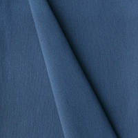 Однотонна бавовняна тканина Канзас, 75% бавовна, колір темно-блакитний