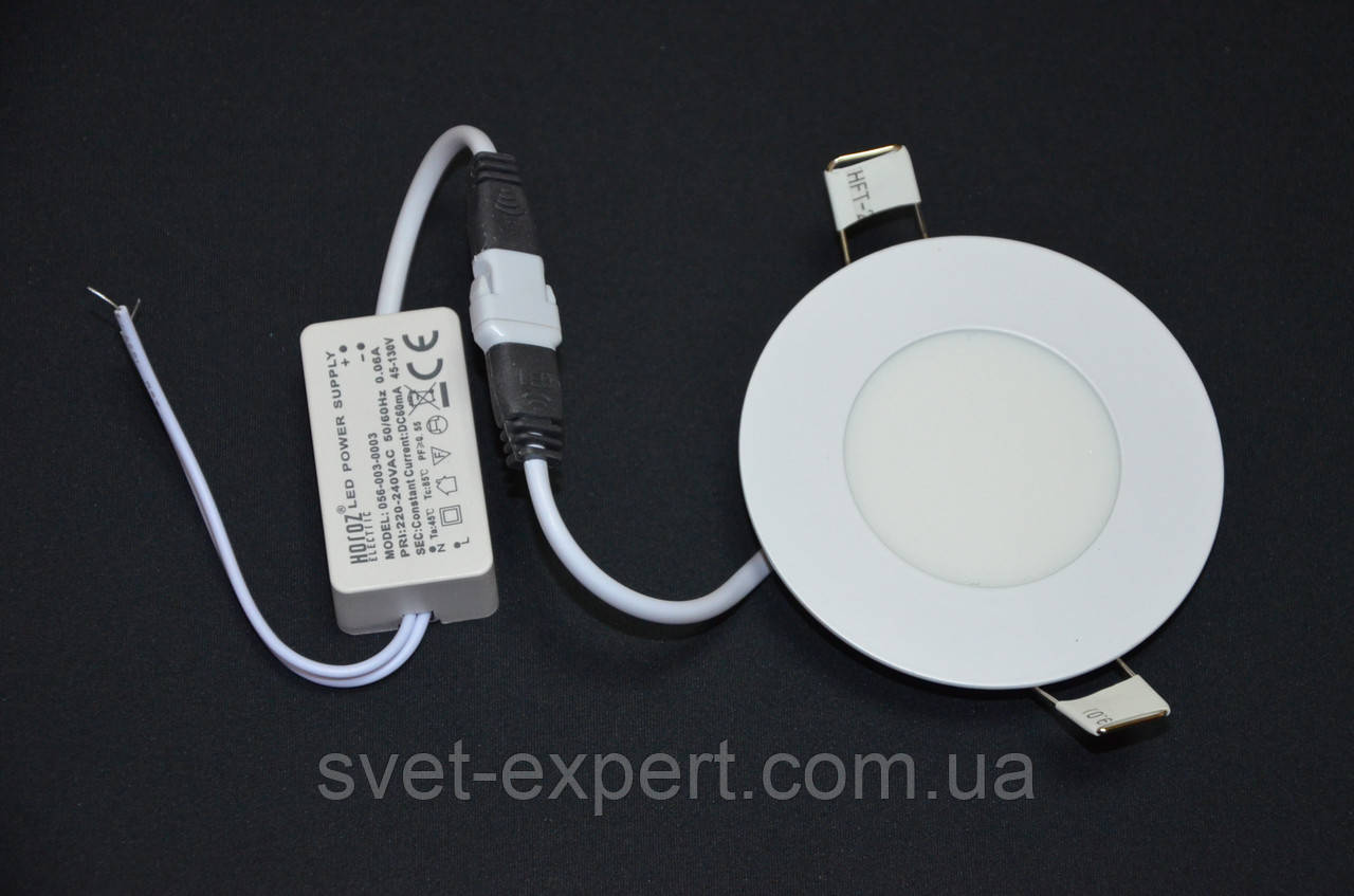 Світильник вбудований SMD 3W 4200K/6400K LED PANEL