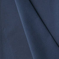 Однотонная хлопковая ткань Канзас, 75 % хлопок, цвет темно-синий