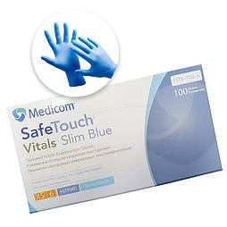 Рукавиці Medicom SafeTouch Vitals Slim XS 3.0 g (блакитні)