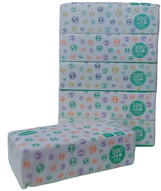 Серветки косметичні Horoso 3 шари заводська спайка 5 упаковок *350 листів (3*117 аркушів)