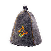 Банная шапка Luxyart Бабочки Серый (LA-216) PR, код: 1101595