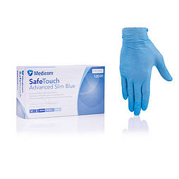 Рукавиці Medicom SafeTouch Vitals Slim M 3.0 g (блакитні)