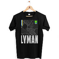 Футболка черная с патриотическим принтом Арбуз Lyman Ukraine Лиман Push IT XL AT, код: 8081897
