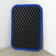 Підп'ятник  для автокилимків Накладка під педалі 23*16 см Чорний із синьою окантовкою (KG-11051), фото 3