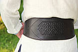 Шкіряний пояс ручної роботи, 15 см, фото 2