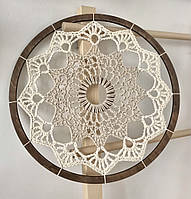 Панно авторське 38 см декоративне, інтер`єрне панно на стіну, поличку, стильний декор для дому, мандала кругла