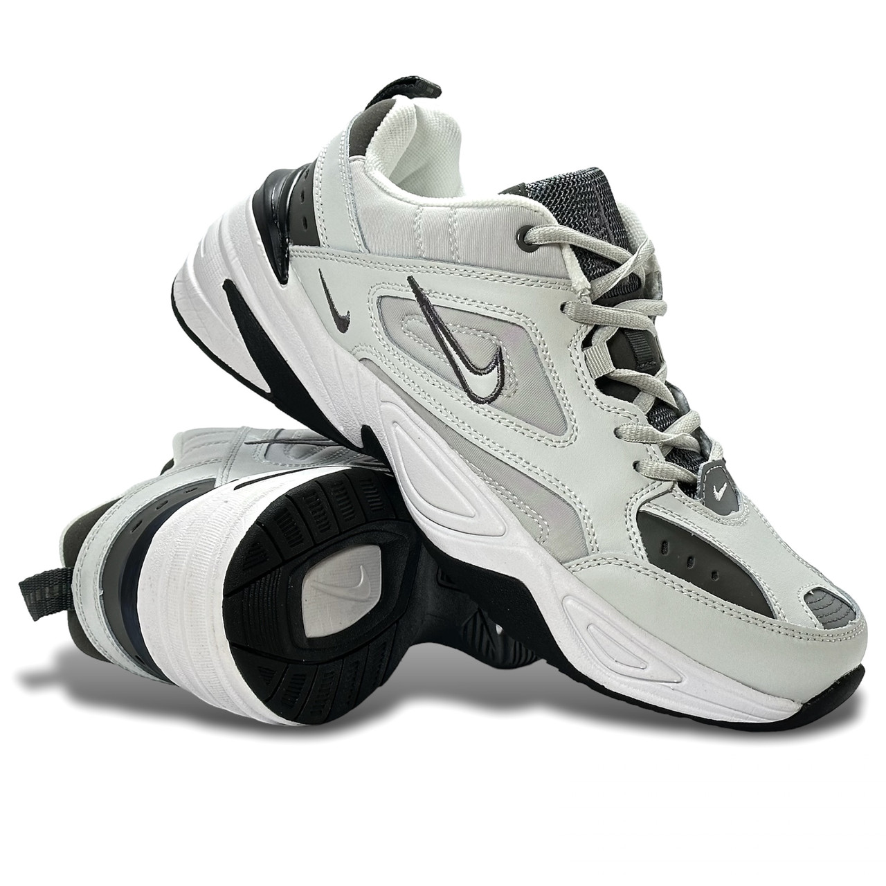 Кросівки чоловічі шкіряні Nike Air Monarch IV сірі весняні демісезонні