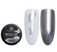 Гель-краска Global Fashion Metallic Gel, 5 г (silver)