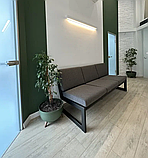 Диван на 3 місця "SOFT " для офісу в сірому кольорі, фото 2