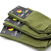 Носки тактические олива 42-44р для военных, Анатомические хлопковые носки зеленые
