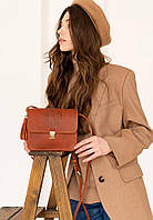 Кожаная женская бохо-сумка Лилу светло-коричневая Crazy Horse BlankNote GT, код: 8132225