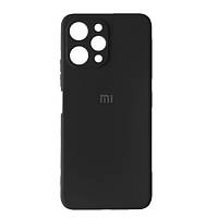 Чехол накладка бампер для Silicone Case Full for Xiaomi Redmi 12 Black черный