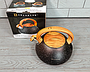 Чайник зі свистком із неіржавкої сталі 3 л Edenberg EB-8802/ Чайник для плити Чорний, фото 3