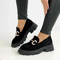 Женские замшевые туфли лоферы