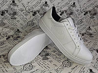 Nike white мужские кожаные кроссовки кеды белые