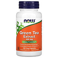 Экстракт зеленого чая Green Tea Now Foods 400 мг 100 вегетарианских капсул EV, код: 7701325