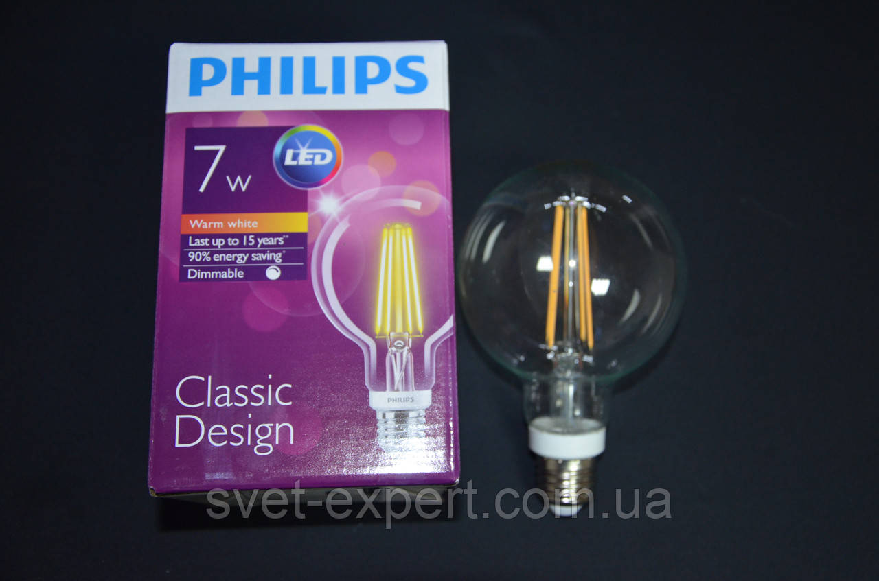LEDClassic 7-70W G93 E27 WW CL D APR Philips світлодіодна димована