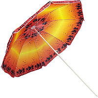 Пляжный зонт с наклоном Umbrella Anti-UV от УФ излучения Ø200 см красный 127-12527283 IS, код: 8037965
