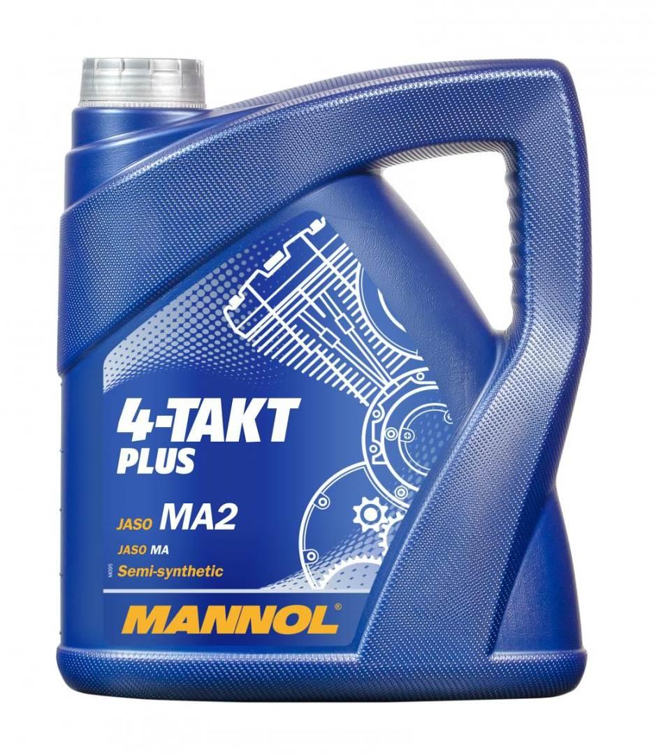 Моторна олива Mannol 4T Plus 10W40 4Л (API SL, JASO MA/MA2) напівсинтетична (7202) (4)