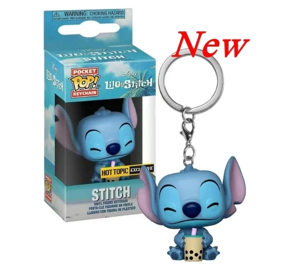 Фігурка брелок Funko Pop Ліло та Стіч Lilo and Stitch Sitting with a cocktail 4 см