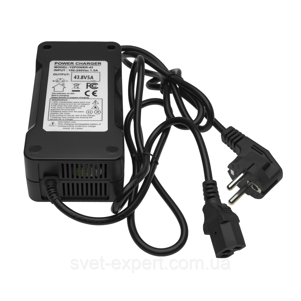 Зарядний пристрій для акумуляторів LiFePO4 36 V (43.8 V)-5A-180W