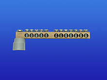 Клемна колодка латунна 0-90 з кутовим ізолятором