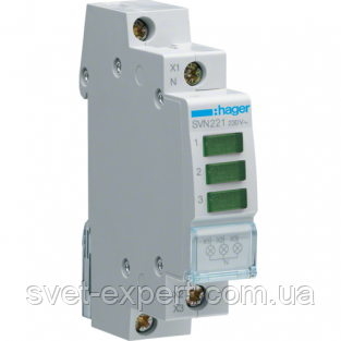 Індікатор потрійний LED, 230В, 3 зелених Hager SVN221