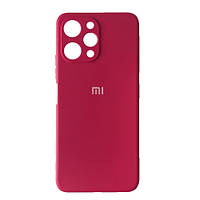 Чехол накладка бампер для Silicone Case Full for Xiaomi Redmi 12 Hot Pink темно розовый