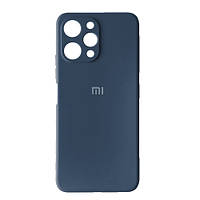 Чехол накладка бампер для Silicone Case Full for Xiaomi Redmi 12 Navy Blue синий