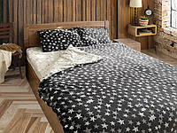 Комплект постельного белья микрофибра+бязь ТЕТ-@-ТЕТ Звезды на сером (евро размер)