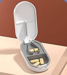 Таблетниця різак розділювач для таблеток білий ніж для таблеток