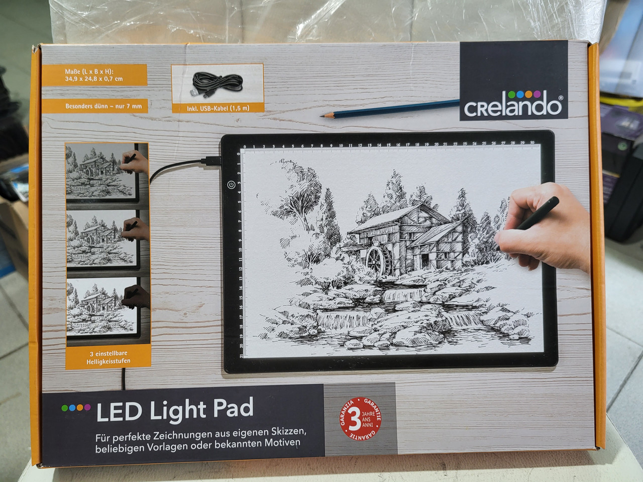 Світловий планшет для малювання і копіювання з LED підсвіткою А4 формату  Crelando HG 09554 (ID#1956626980), цена: 450 ₴, купить на