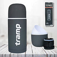 Термос Tramp Soft Touch 1 л  сірий (металевий термос з резиновим покриттям)