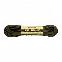 M-Tac парокорд PowerCord1000 OD Green 15м, веревка для выживания, нейлоновый шнур олива, армейский паракорд