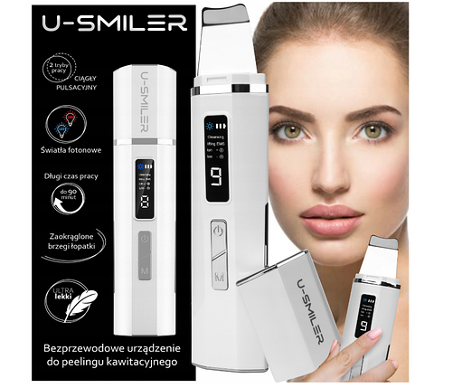 Багатофункціональний апарат для кавітаційного пілінгу U-smiler WIRELESS EMS, фото 1