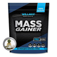 Гейнер для набора веса высокоуглеводный Willmax Mass Gainer 2 кг со вкусом ананас кокос