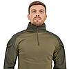Тактична сорочка з коміром-стійкою (убакс) Warrior Wear SA-18 Зелена (Олива), фото 8