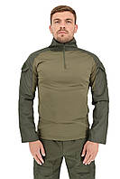 Тактическая рубашка c воротником-стойкой (убакс) Warrior Wear SA-18 Зеленая (Олива)