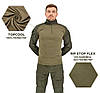 Тактична сорочка з коміром-стійкою (убакс) Warrior Wear SA-18 Зелена (Олива), фото 3