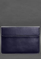 Кожаный чехол-конверт на магнитах для ноутбука Универсальный Темно-синий BlankNote GT, код: 8132070