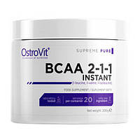 Аминокислота BCAA для спорта OstroVit BCAA Instant 200 g 20 servings Pure GT, код: 7545366