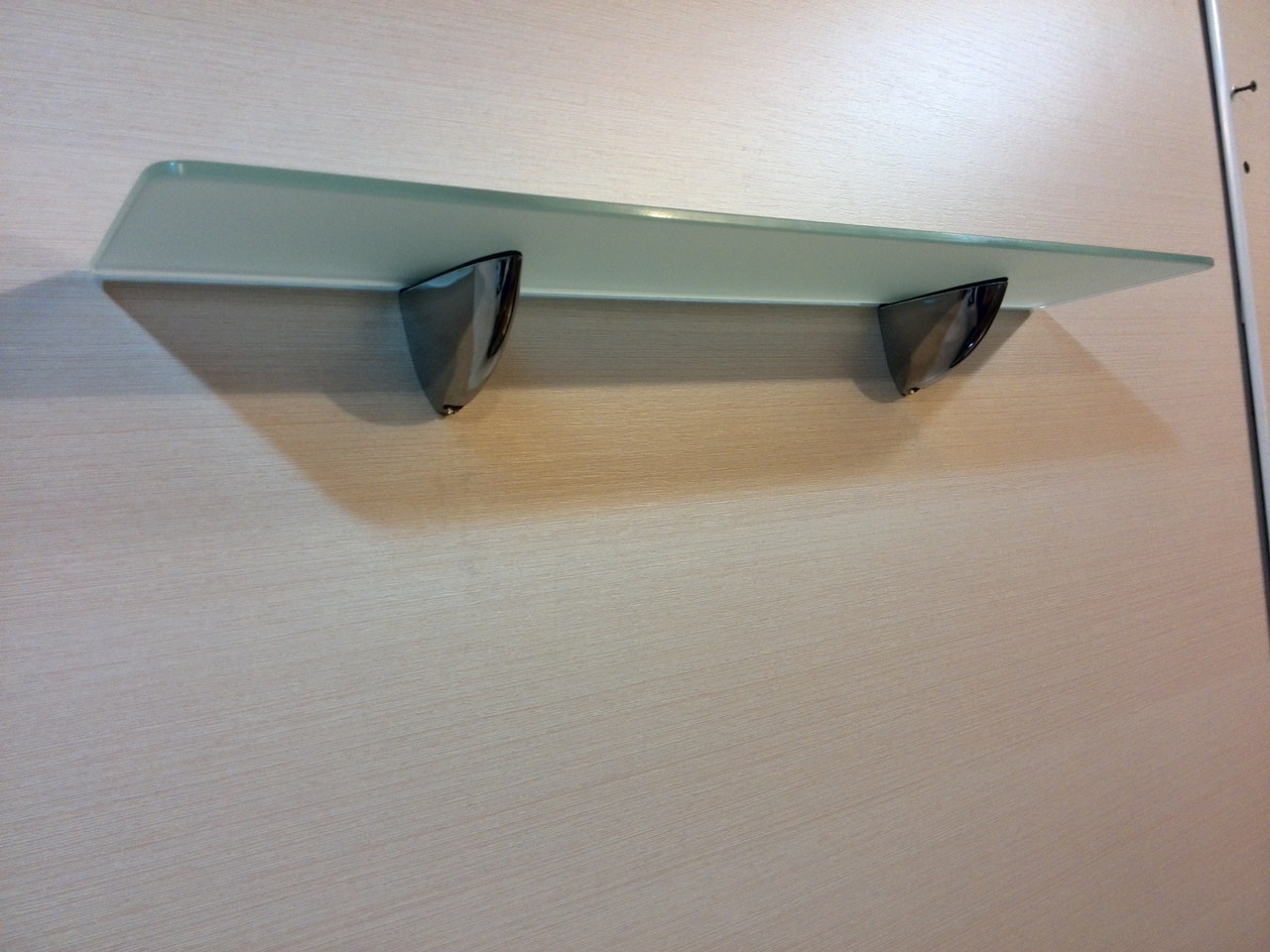 Полиця скляна пряма матова 6 мм 80 х 15 см